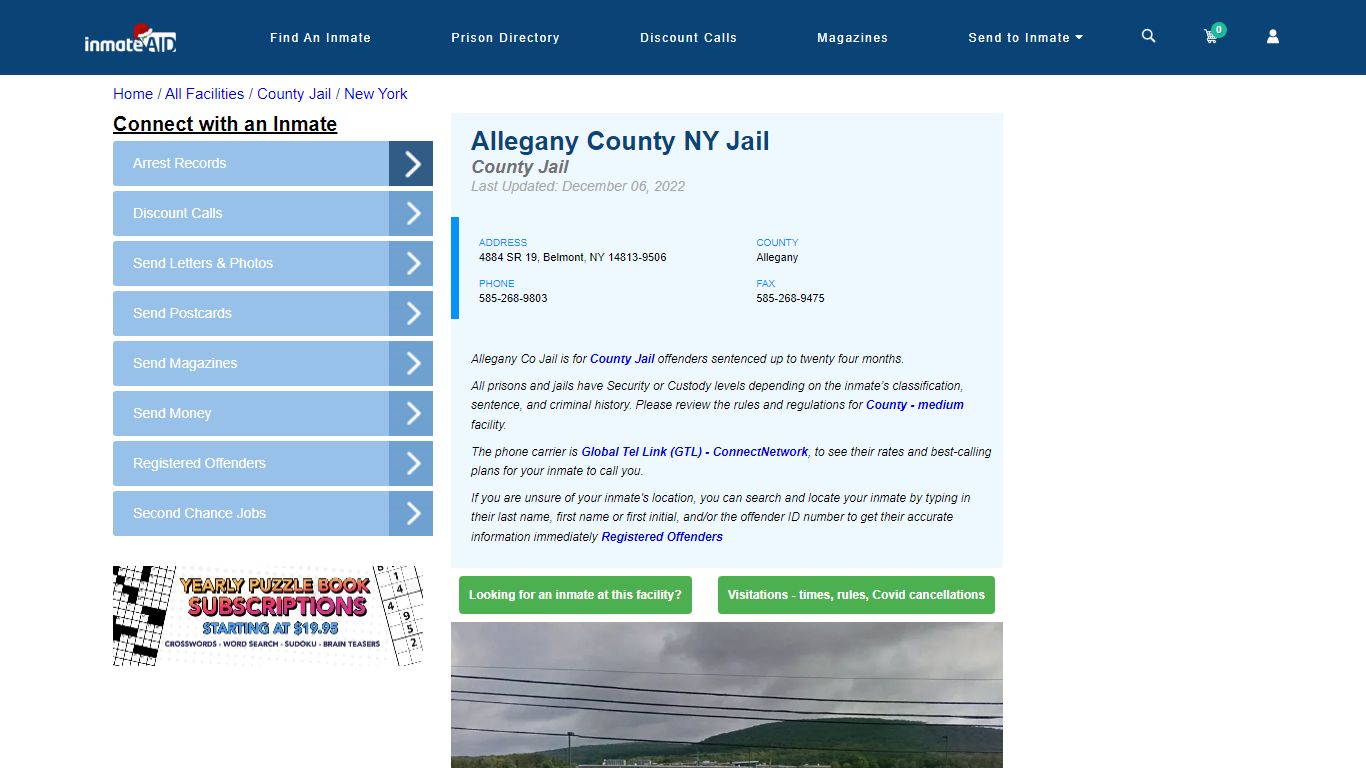 Allegany County NY Jail - Inmate Locator - Belmont, NY